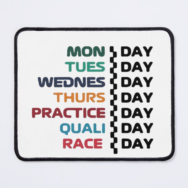 Item preview, Motorsport Weekly Schedule Funny designed and sold by Oniyasha.