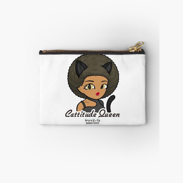 Item preview, Halloween Black Cat Afro Design – Cute Anime Girl “Cattitude Queen” designed and sold by P-L-Sardines.