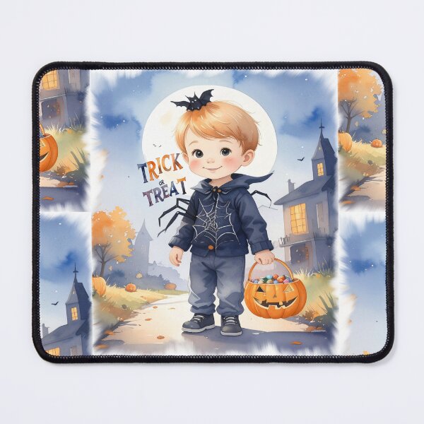 Item preview, Halloween, trick or treat boy in spider costume in watercolors designed and sold by LiskoDesign.