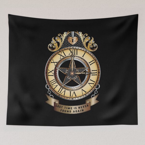 Item preview, Steampunk Pentacle Clock designed and sold by Mariposa Oscura The Dark Butterfly.