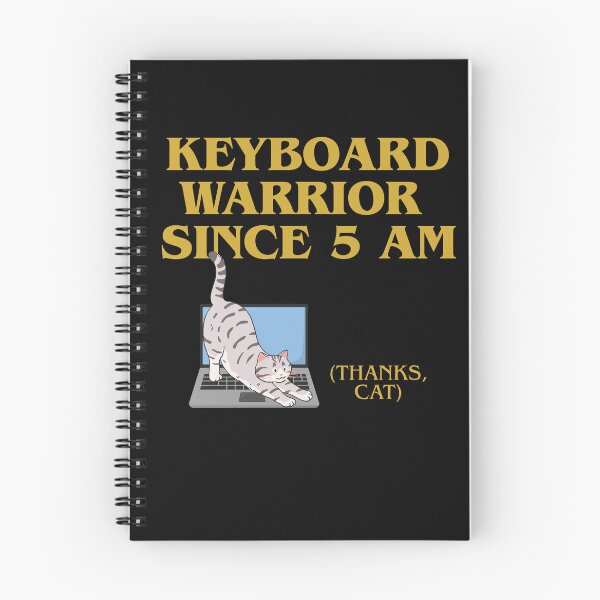 Item preview, Keyboard Warrior Since 5 AM (Thanks, Cat): The Unwilling Early Riser Collection designed and sold by Moyeri.