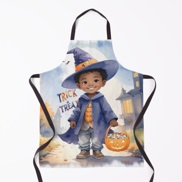 Item preview, Halloween, trick or treat boy in magician costume in watercolors designed and sold by LiskoDesign.