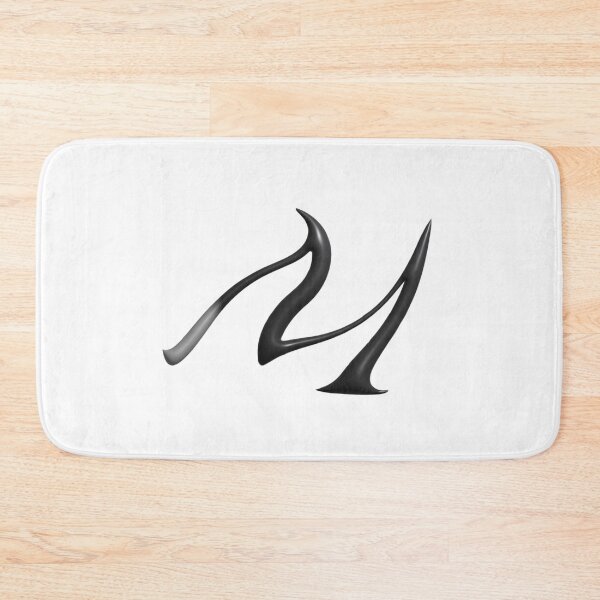 Item preview, Letter M – 3D Liquid Chrome Futuristic Monogram designed and sold by uncoXab.