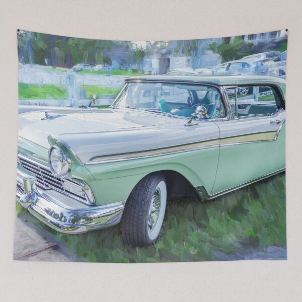 Item preview, 1957 Green & White Ford Fairlane Skyliner Convertible X153 designed and sold by RichFrancoCars.