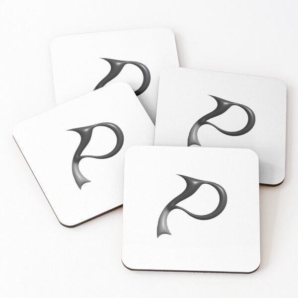 Item preview, Letter P – 3D Liquid Chrome Futuristic Monogram designed and sold by uncoXab.