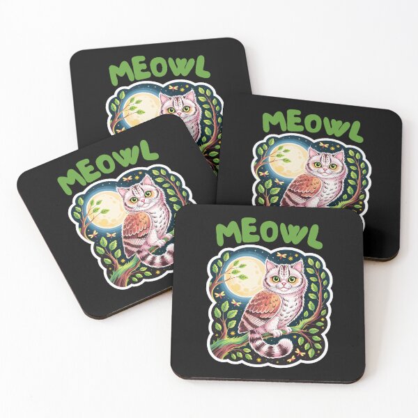 Item preview, Funny Cat Owl Meowl Brainrot Meme Lovers designed and sold by Zayavca.