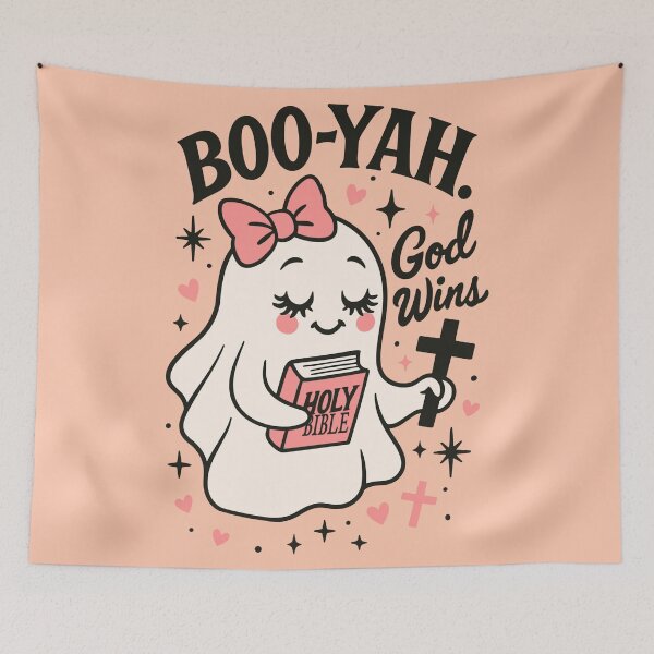 Item preview, Christian Halloween Boo Ya God Wins  designed and sold by HowToCanadian.