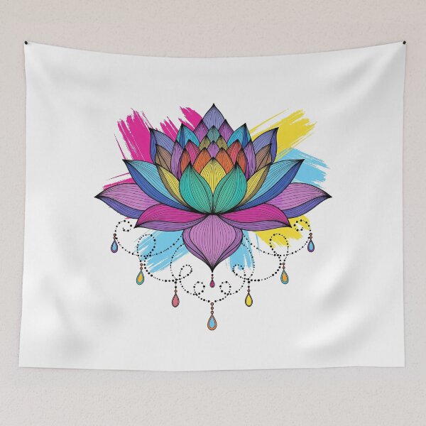 Item preview, Colorful Psychedelic Lotus Flower Lotus Mandala  designed and sold by TeeARTHY.