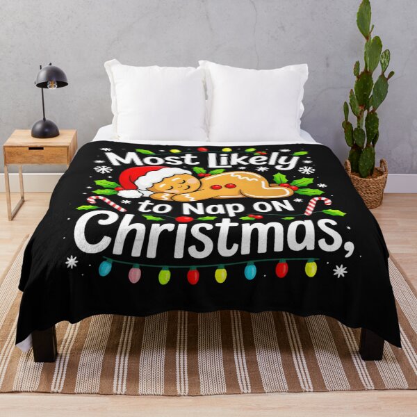 Item preview, Most Likely To Nap On Christmas Funny Gingerbread Kids Women Men designed and sold by clothesy7.