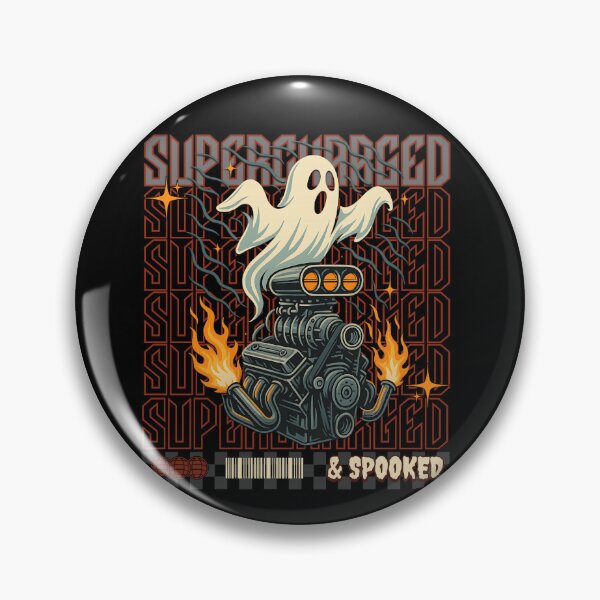 Item preview, Supercharged & Spooked Funny Halloween Ghost Car Racing  designed and sold by CarantinedChaos.