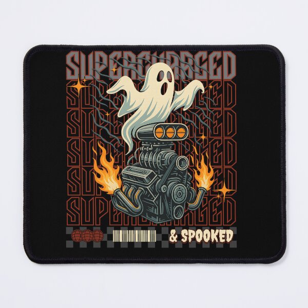 Item preview, Supercharged & Spooked Funny Halloween Ghost Car Racing  designed and sold by CarantinedChaos.