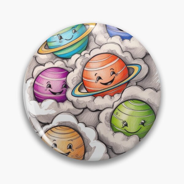 Item preview, Happy Planets in the Cosmos designed and sold by PinkiPop Studio.