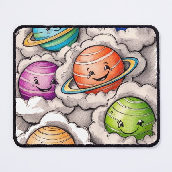 Item preview, Happy Planets in the Cosmos designed and sold by PinkiPop Studio.