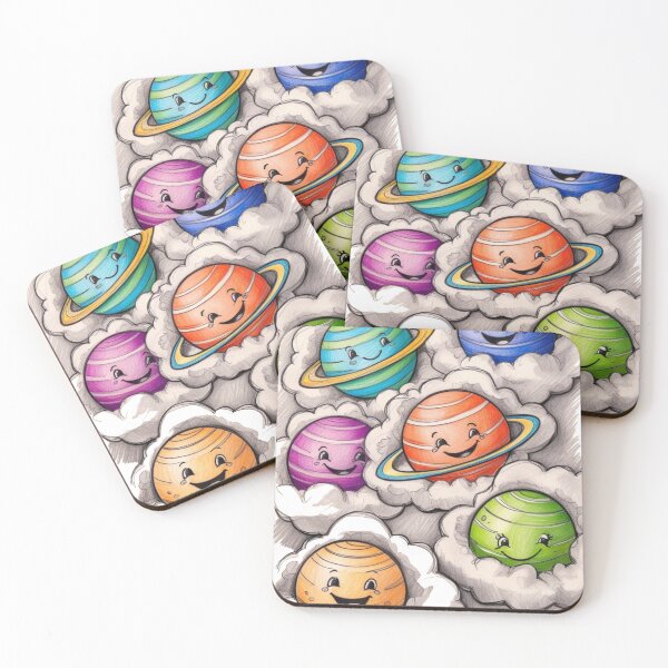 Item preview, Happy Planets in the Cosmos designed and sold by PinkiPop Studio.