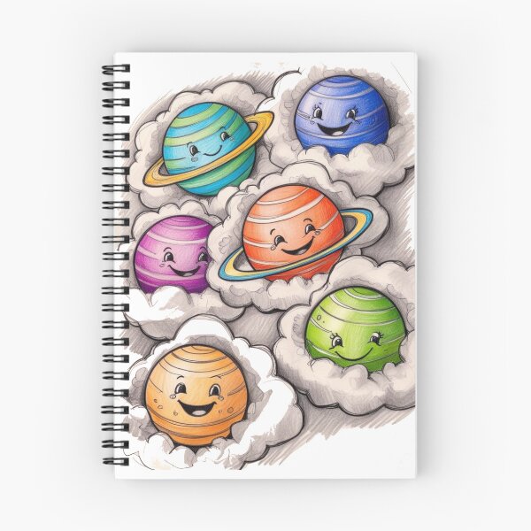 Item preview, Happy Planets in the Cosmos designed and sold by PinkiPop Studio.