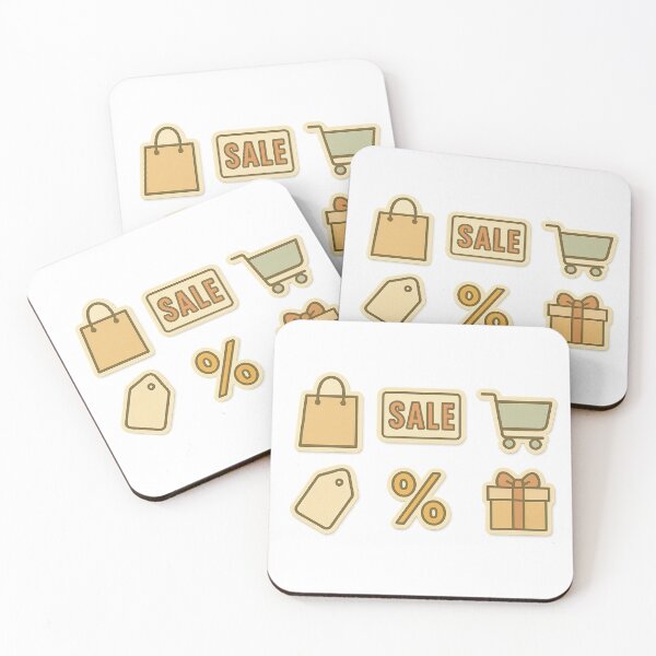 Item preview, Black friday sale icons with shopping cart and gift box, isolated on white background, AI generated designed and sold by dvoevnore.