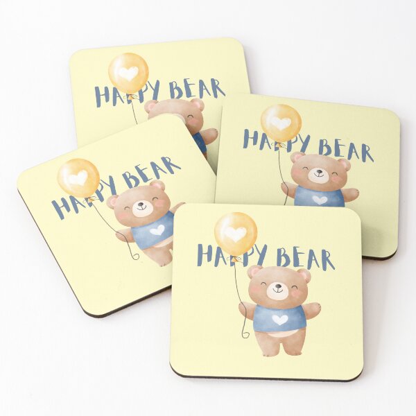 Item preview, Happy Bear Sticker – Cheerful Kawaii Bear Design designed and sold by Moon's Arts.