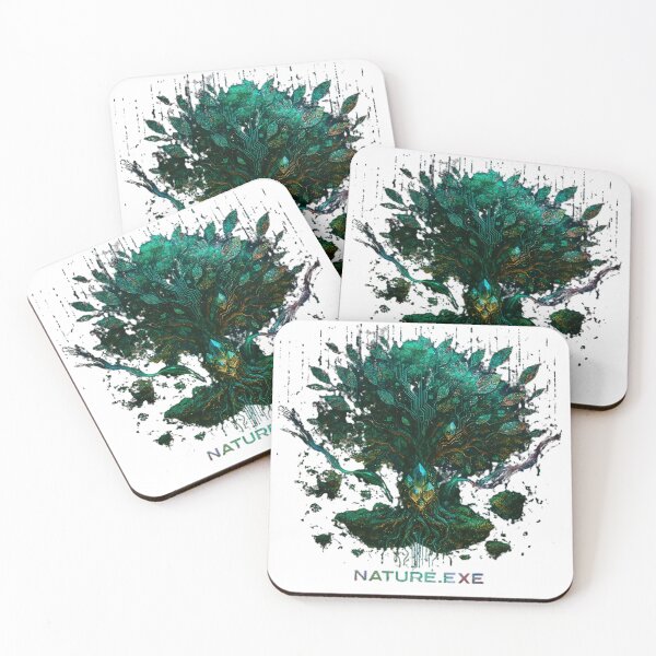 Item preview, Cyberpunk Nature Tree Digital Art – Futuristic Botanical Glitch Design designed and sold by FUIRY .