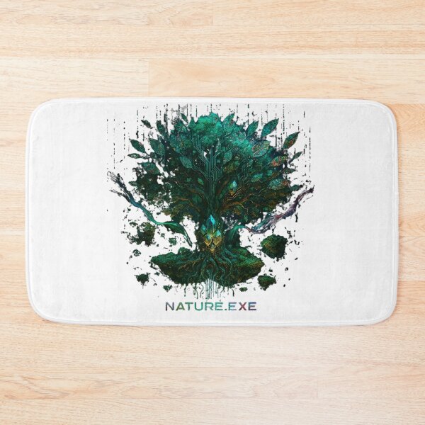 Item preview, Cyberpunk Nature Tree Digital Art – Futuristic Botanical Glitch Design designed and sold by FUIRY .