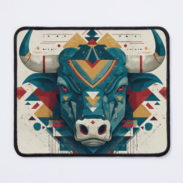 Item preview, A COLORFUL INDIAN-STYLE BULL designed and sold by infinitearte.