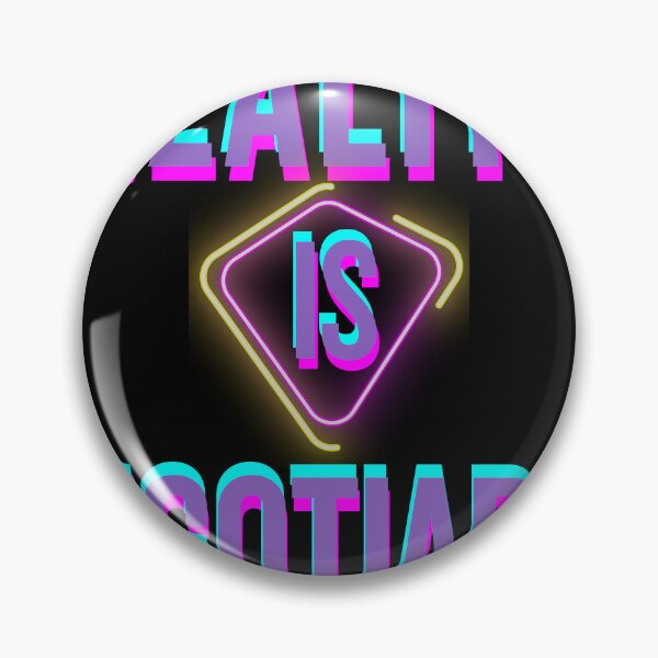 Item preview, Reality Is Negotiable – Futuristic Neon Cyberpunk Typography Design designed and sold by Vivalore.