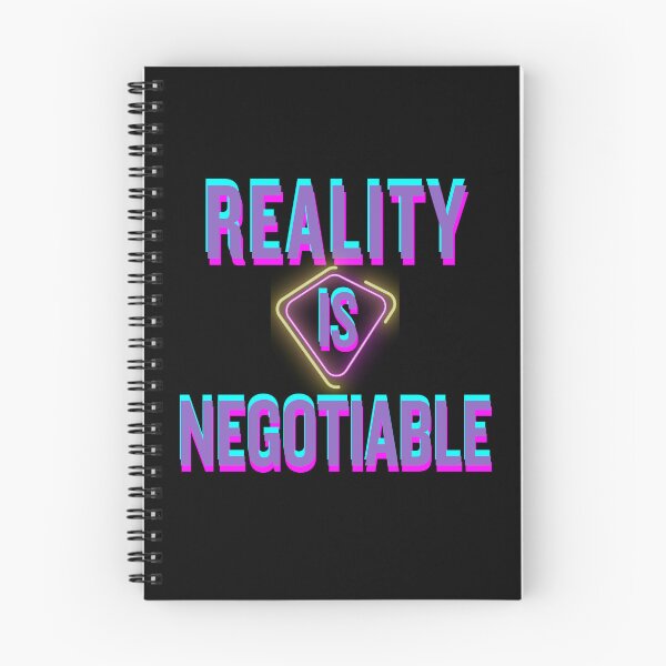 Item preview, Reality Is Negotiable – Futuristic Neon Cyberpunk Typography Design designed and sold by Vivalore.