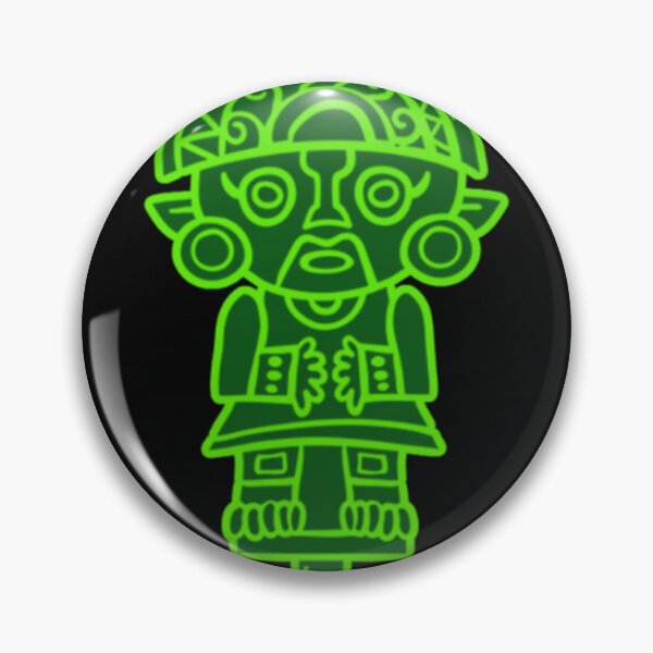 Item preview, Ancestral Andean figure in neon green designed and sold by ArteVirtual28.