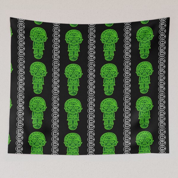 Item preview, Ancestral Andean figure in neon green designed and sold by ArteVirtual28.