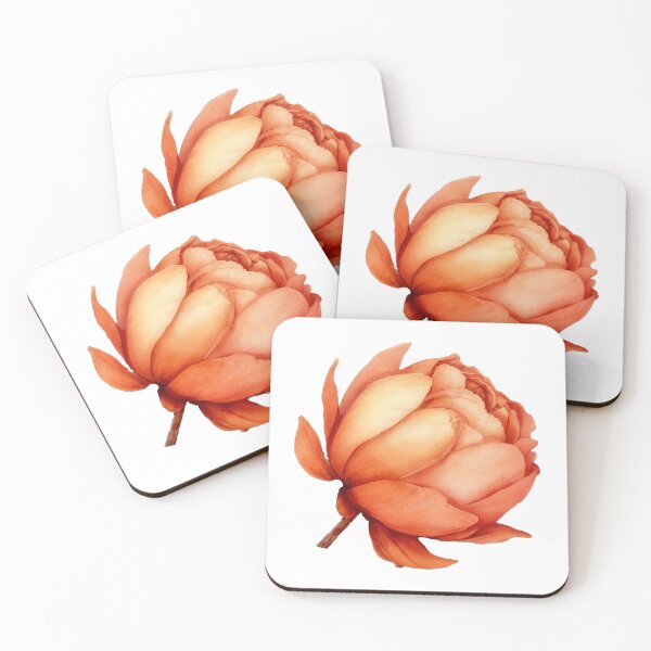 Item preview, Watercolor autumn Flower – Red & Orange Mix designed and sold by Floraphoria.