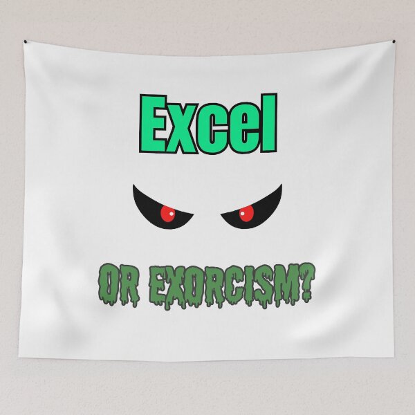 Item preview, Excel or Exorcism? – Funny Spreadsheet Horror Design designed and sold by Kindloom.