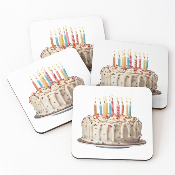 Item preview, Birthday Cake with Candles - Happy Birthday designed and sold by PIXEL POP DESIGNS - Beyond the Norm!.