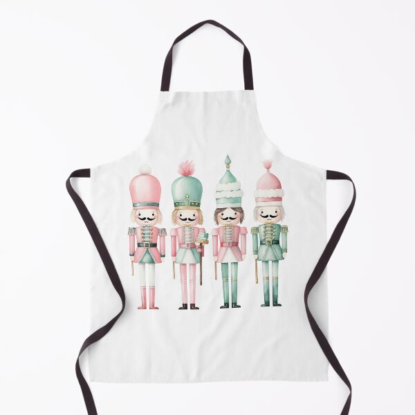 Item preview, Nutcrackers Mint Pink Winter Christmas Watercolor designed and sold by Feeling Artsy.