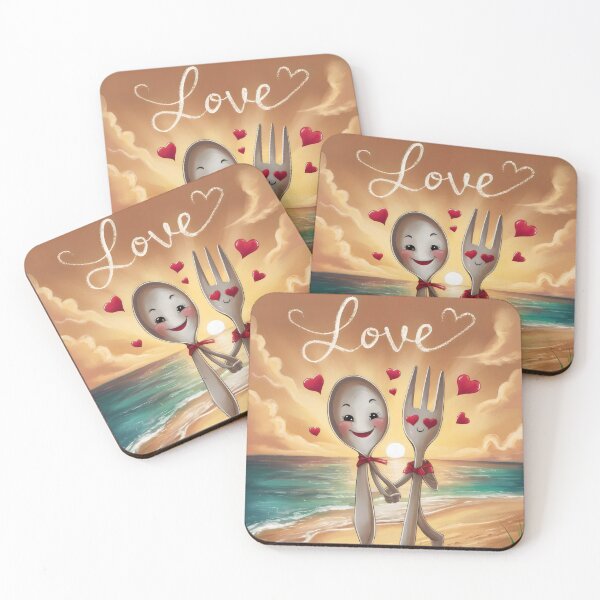 Item preview, Cutlery in love. designed and sold by MyHappyArtShop.