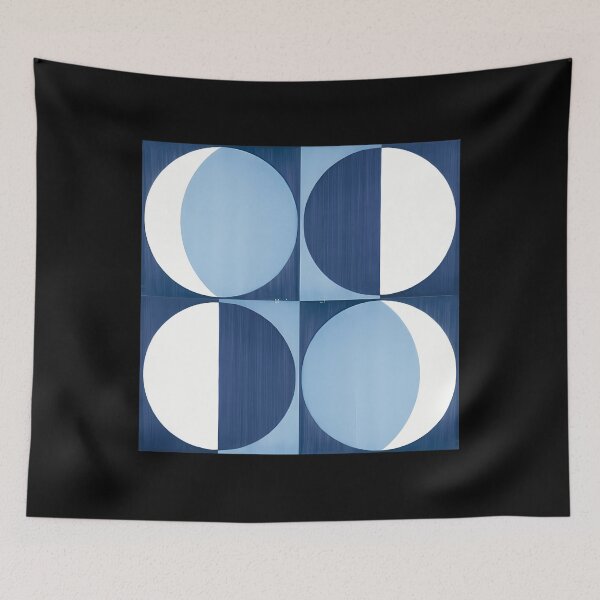 Item preview, Blu Ponti Tiles Pattern Print  	 designed and sold by qemwhgxwwqh92.