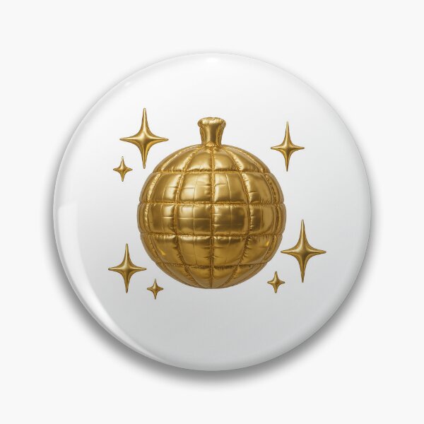 Item preview, Inflated golden mirror ball with surrounding stars, suitable for festive background, AI generated designed and sold by dvoevnore.