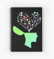Head & Mind filled with Animal thoughts Spiral Notebook