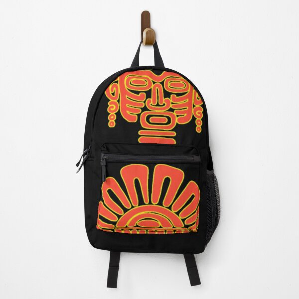 Item preview, Ancestral Andean face in neon red designed and sold by ArteVirtual28.