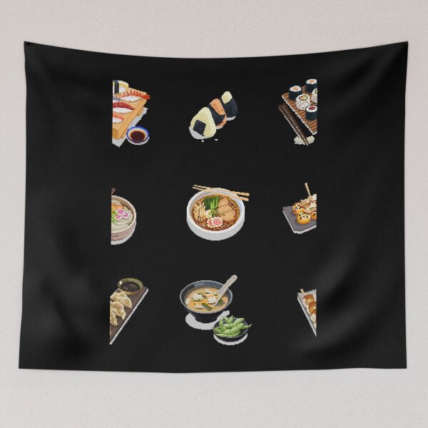 Item preview, 9 Japanese Dishes 	s Pixel Art 	 	 designed and sold by xpbmqsbn45.