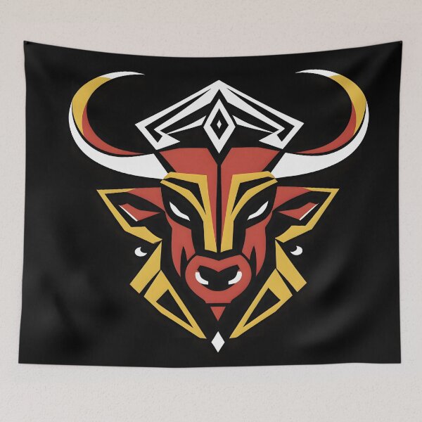 Item preview, Bold Idu Mishmi Bull Tribal Motif Artwork designed and sold by Haus Of K.