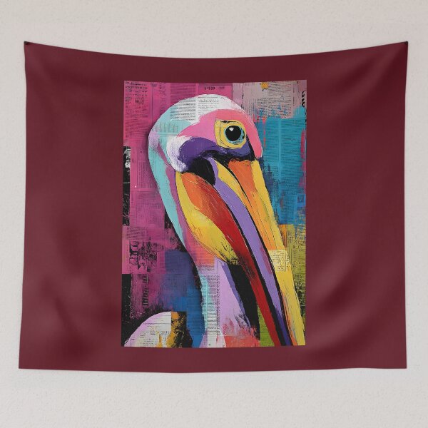 Item preview, Rise of the Pelican Spirit - Dynamic Wildlife Artwork with Layered Patterns and Energy designed and sold by OlfactoART Studio.