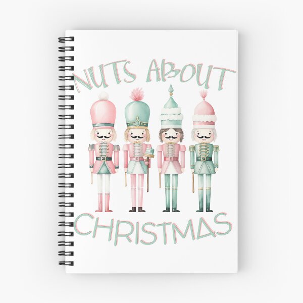 Item preview, Nuts about Christmas Nutcrackers Mint Pink Winter Christmas Watercolor designed and sold by Feeling Artsy.