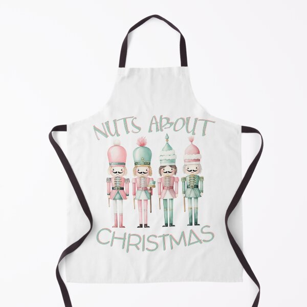 Item preview, Nuts about Christmas Nutcrackers Mint Pink Winter Christmas Watercolor designed and sold by Feeling Artsy.