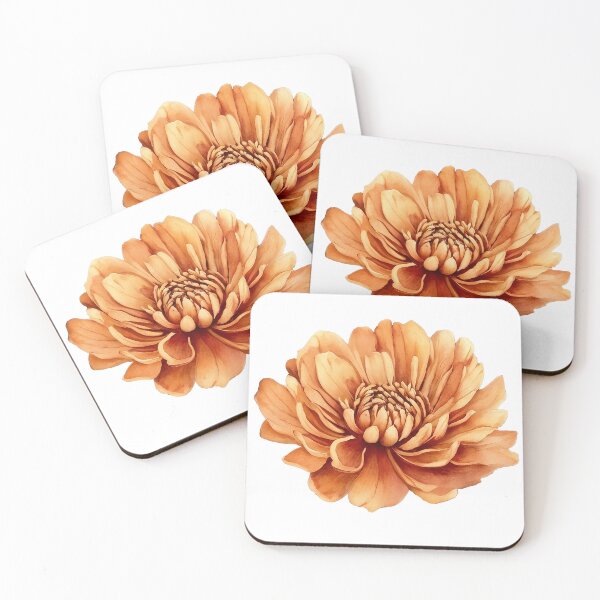 Item preview, Autumn Flower Sticker – Rustic Fall Aesthetic in Warm Colors designed and sold by Floraphoria.
