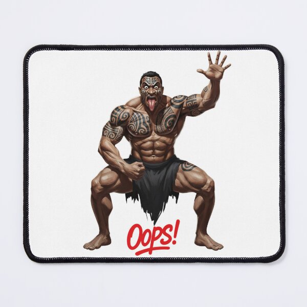 Item preview, Oops! Maori Haka Warrior Poster | Design by VLF designed and sold by VitalLifeForce.