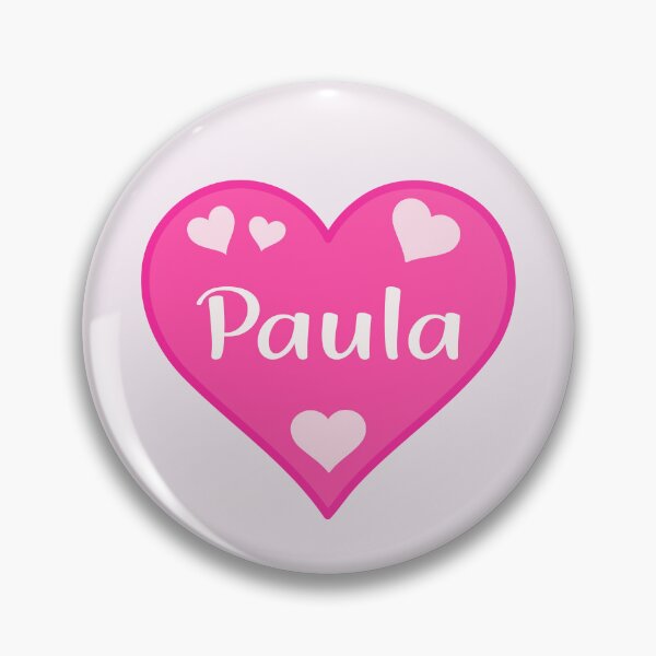 Item preview, Paula Name Pink Heart  designed and sold by Jeallan Designs.