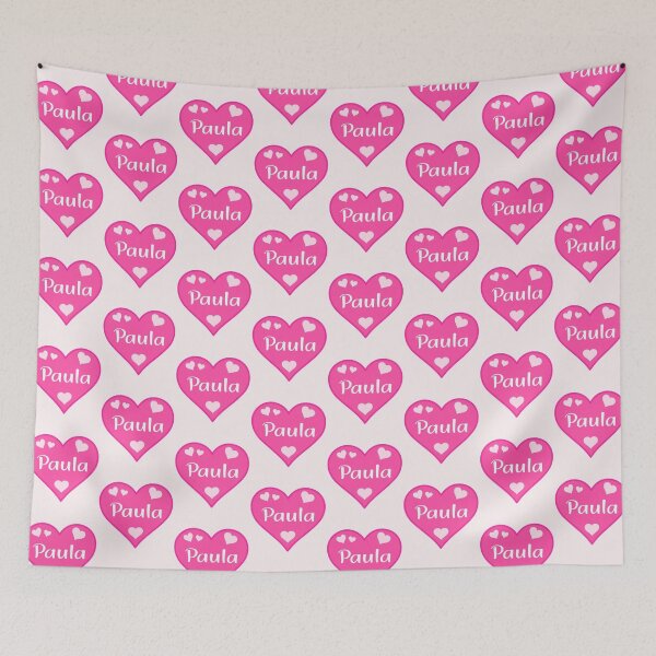 Item preview, Paula Name Pink Heart  designed and sold by Jeallan Designs.