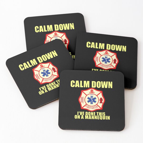 Item preview, Calm Down Firefighter & EMT Humor | Funny First Responder Design designed and sold by Colorful-Garden.