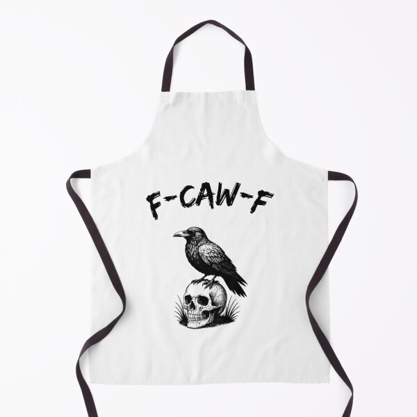 Item preview, F-Caw-F Halloween Raven Skull Gothic | Dark Humor Funny Crow Bird Pun Design designed and sold by BeBetterPeople.