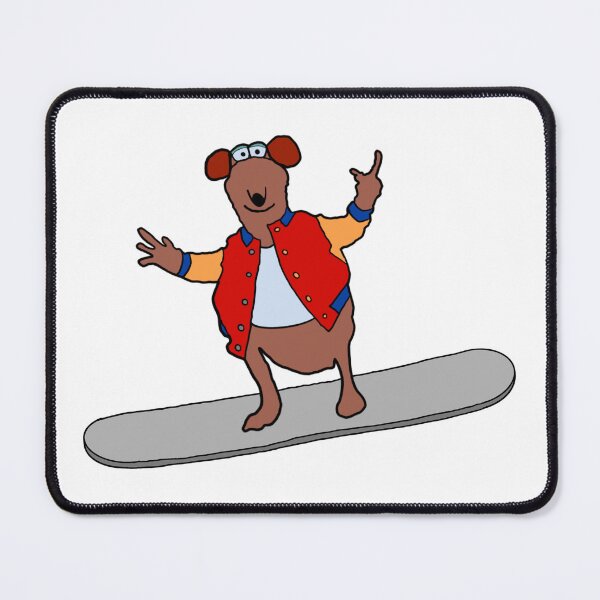 Artikelvorschau, Rizzo, die Ratte auf einem Snowboard entworfen und verkauft von Animals-by-JB.