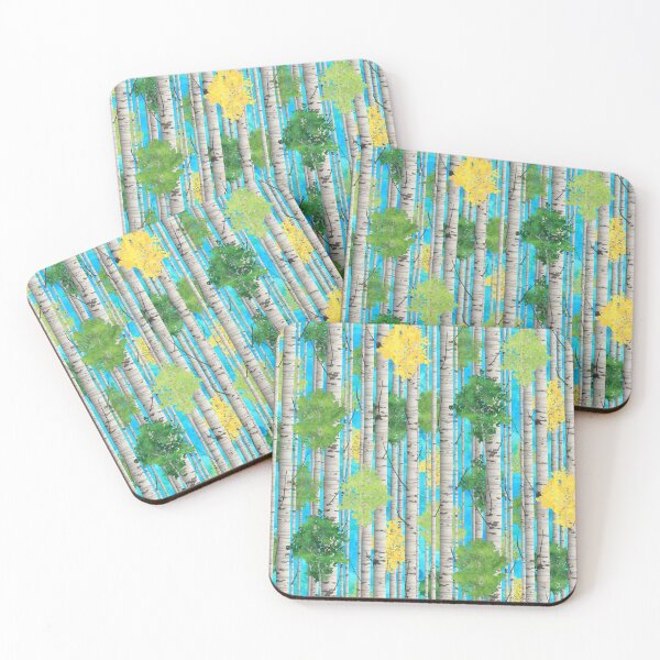 Item preview, Watercolor Birch Trees Pattern designed and sold by WickedRefined - Nicole Demereckis.